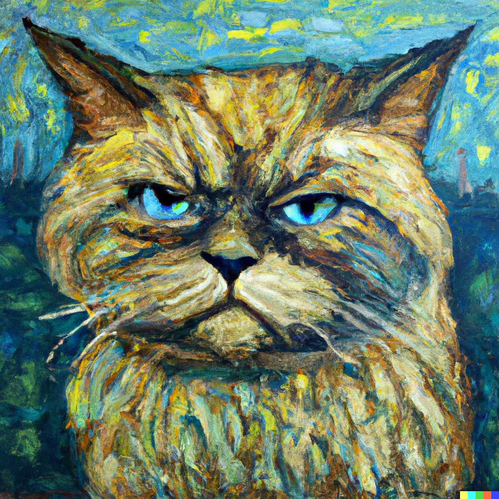 Van Gogh Style Cat